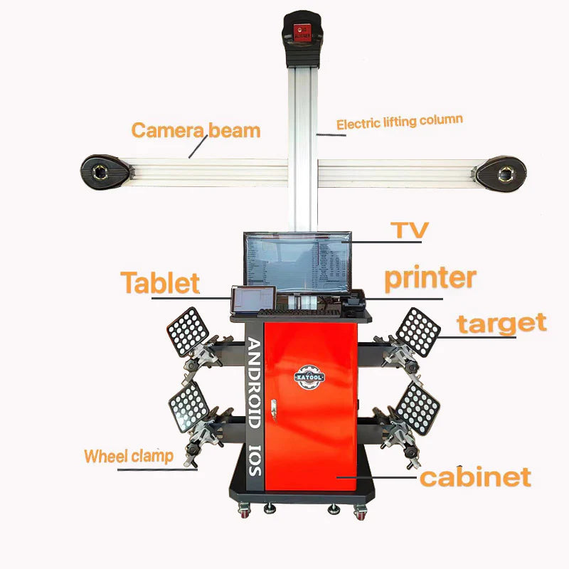 KATOOL Wheel Alignment Machine Full-Automatic Works on 2 Post & Scissor Lift--AV9 Pro