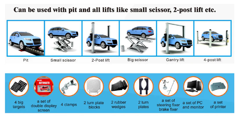 Yyear AK-AV8 3D Wheel Alignment Machine Shop Equipments Aligning System