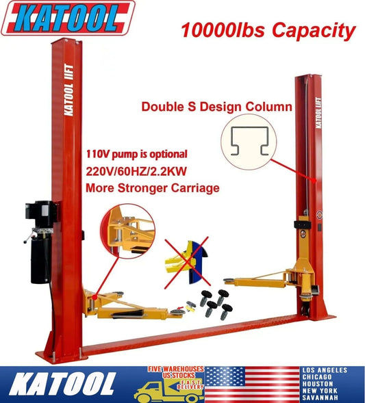 KT-H100 2 Post Lift 10000lbs Auto Lift Truck Hoist Car Lift