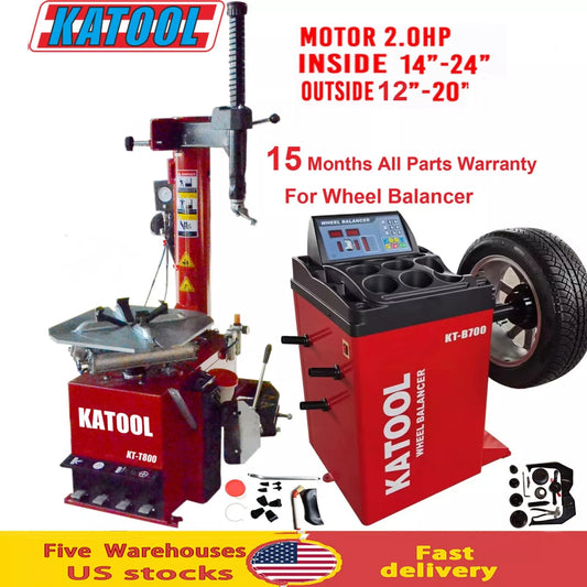 KATOOL KT-T800/KT-B700 Tire Changer & Wheel Balancer Machine 2HP MotorKATOOL