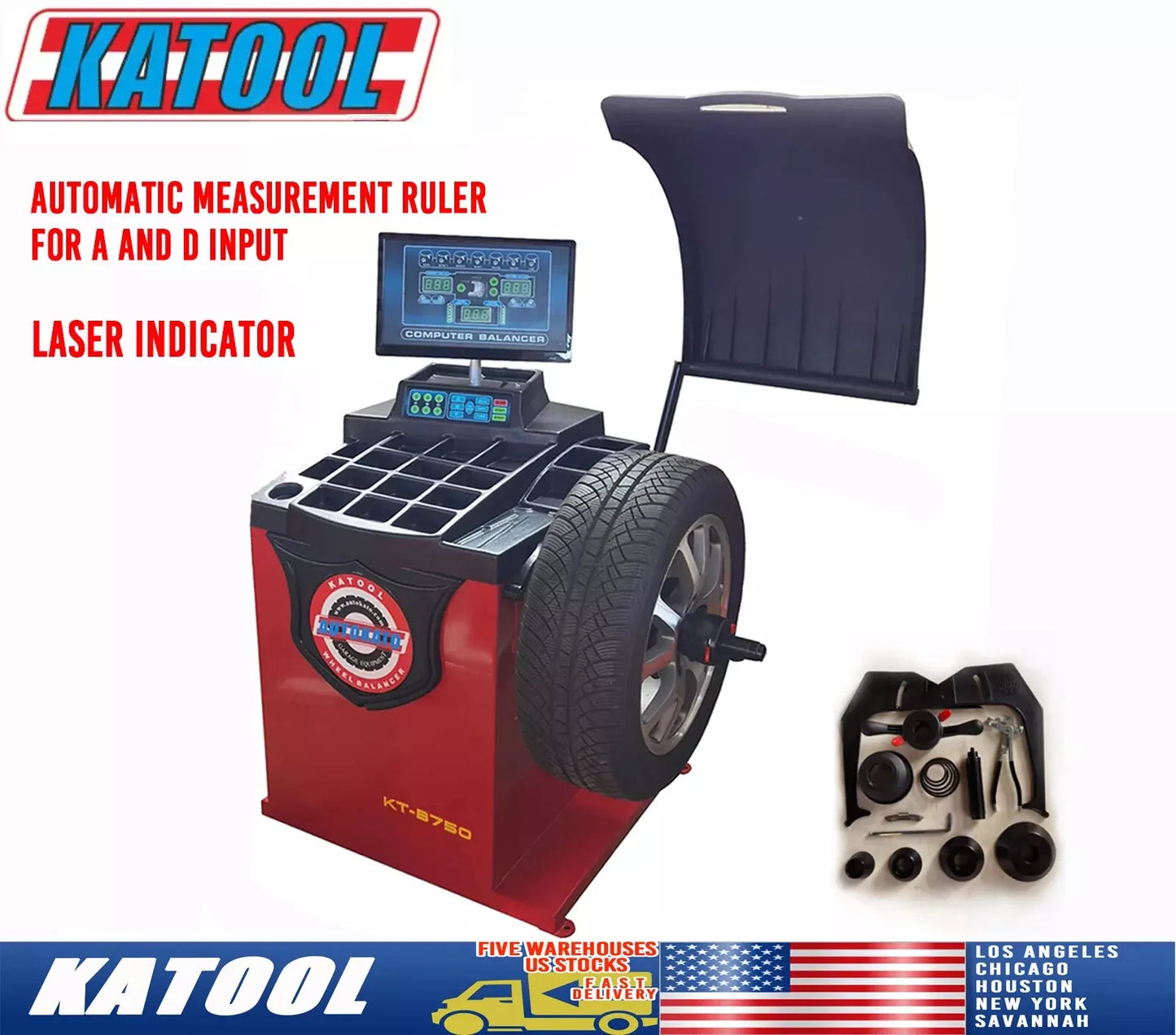 KATOOL Wheel Balancer KT-B750 Garage equipments Tire Balancing