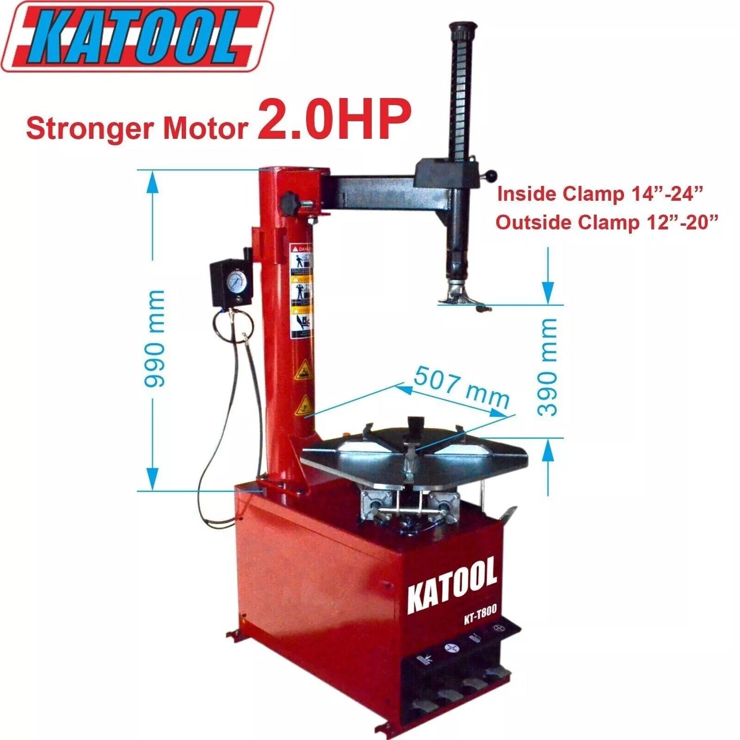 KATOOL KT-T800/KT-B760 Tire Changer Wheel Balancer 2.0HP Motor Auto Repair