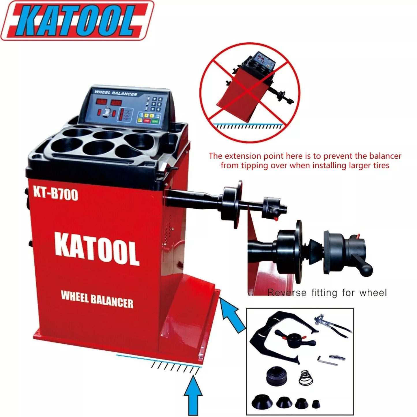 Wheel Balancer KATOOL KT-B700  Tires Repair Machines tire balancing