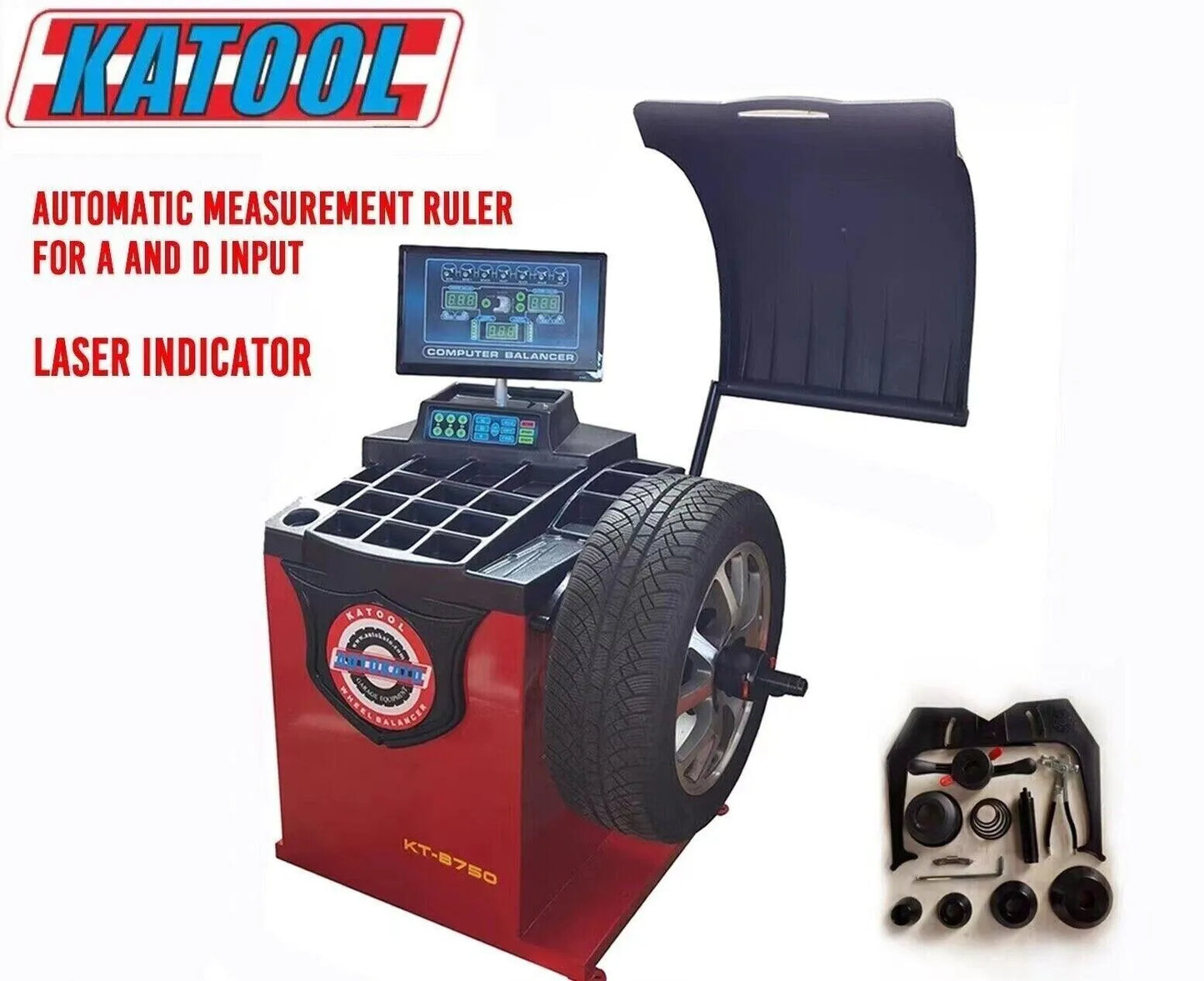 KATOOL KT-T900/KT-B750 Automatic Hydraulic Tire Changer Wheel Balancer Combo