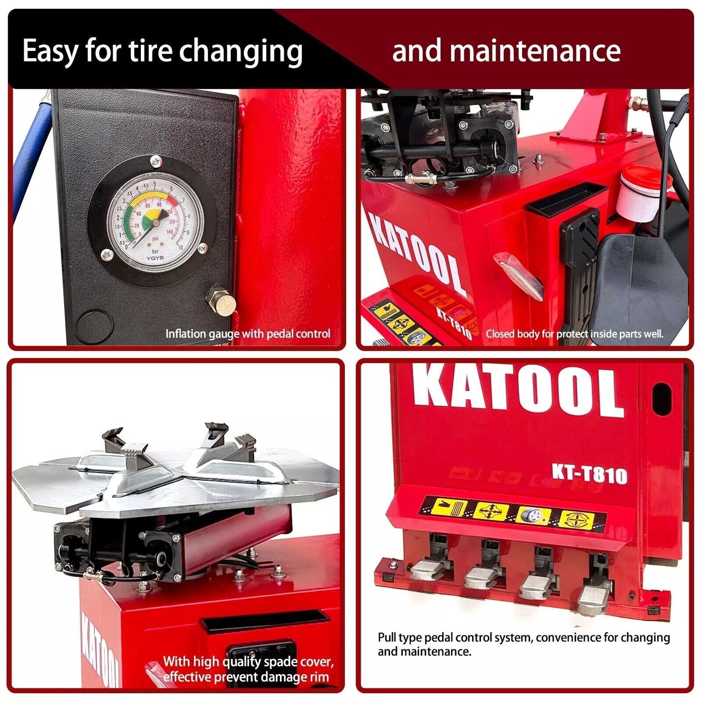 KATOOL Tire Repaire Machine Garage Equipment KT-T810-L Tire Changer