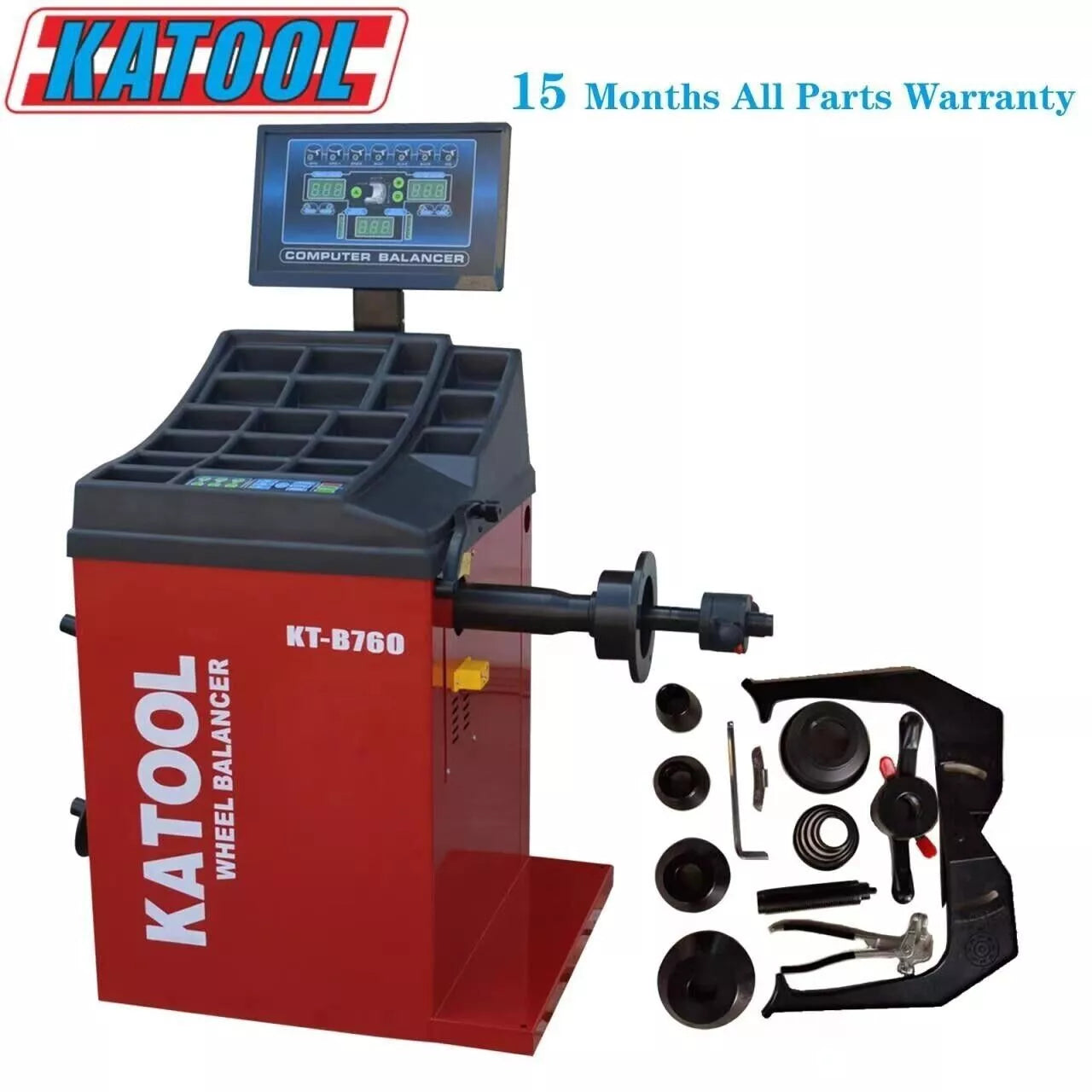 KATOOL KT-T850/KT-B760 Tire Changer Wheel Balancer with Motorcycle Adaptors