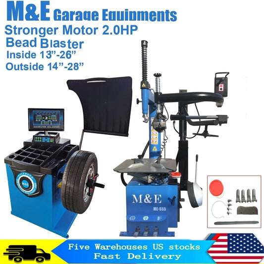 KATOOL ME-T555 & ME-B650 Tire Changer & Wheel Balancer Machine Garage Tools