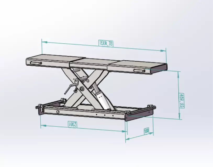 Katool 5000LB Sliding Bridge Jack Adjustable Width 4 Post Lift Rolling Jack