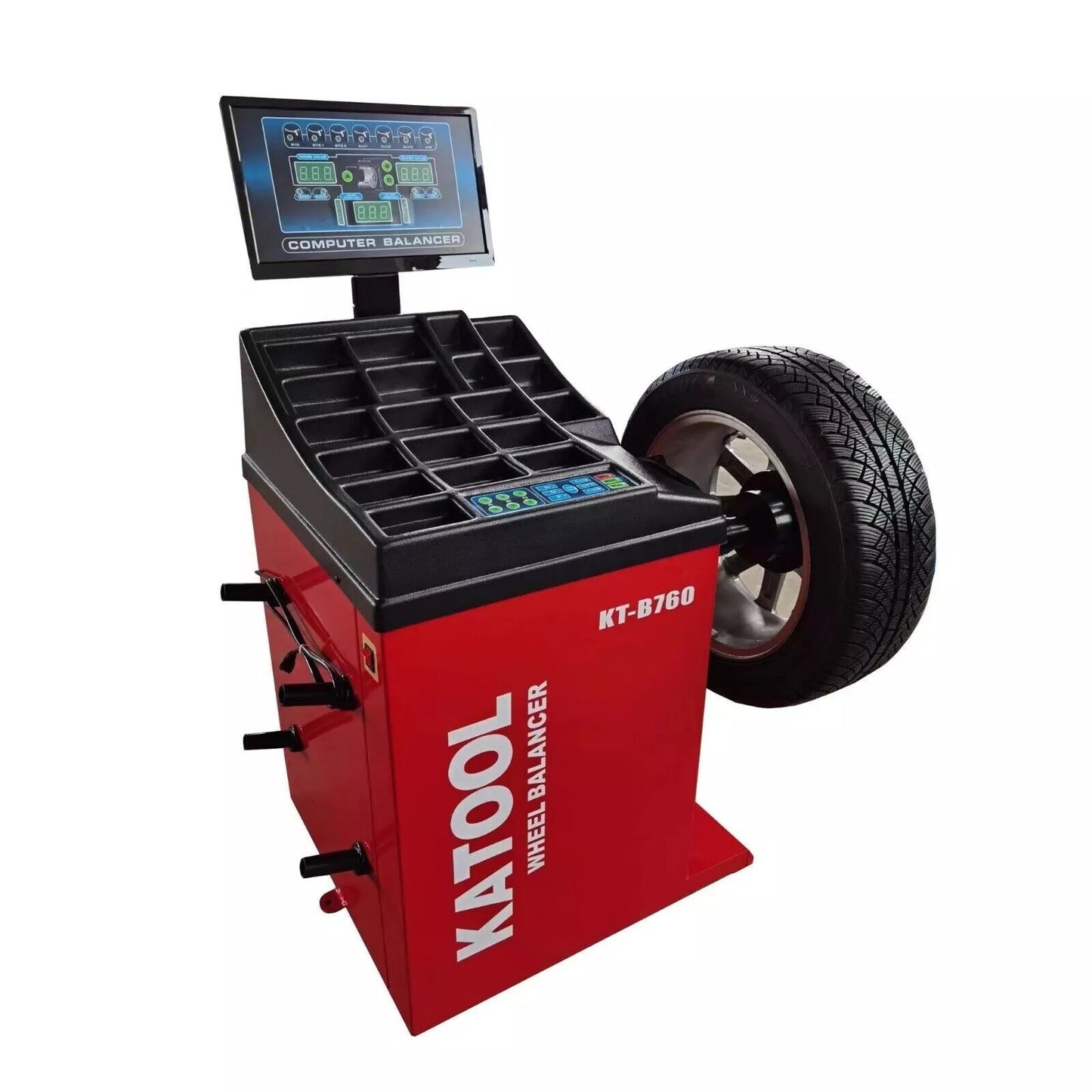 KATOOL KT-T850/KT-B760 Tire Changer Wheel Balancer with Motorcycle Adaptors