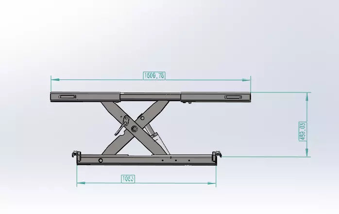 Katool 5000LB Sliding Bridge Jack Adjustable Width 4 Post Lift Rolling Jack