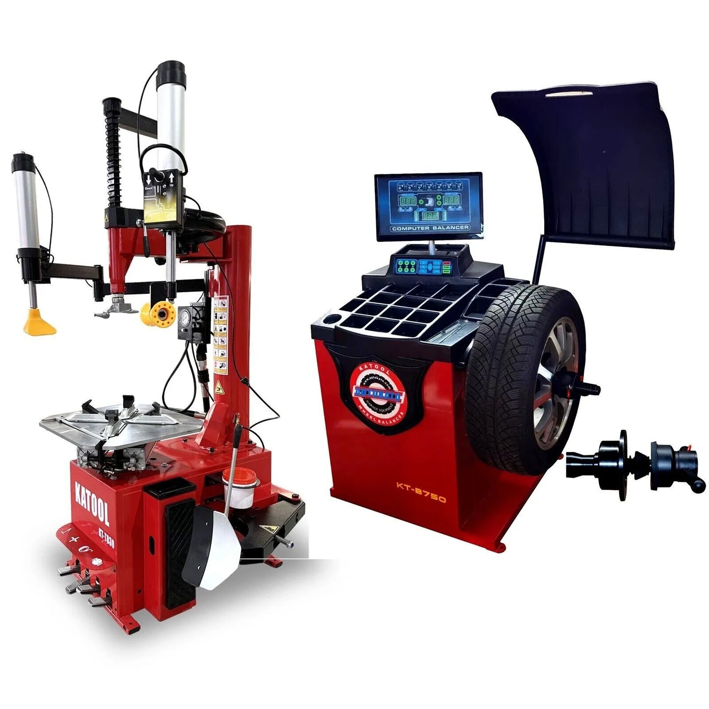 KATOOL KT-T830/KT-B750 Tire Changer & Wheel Balancer Machine Combo Tools