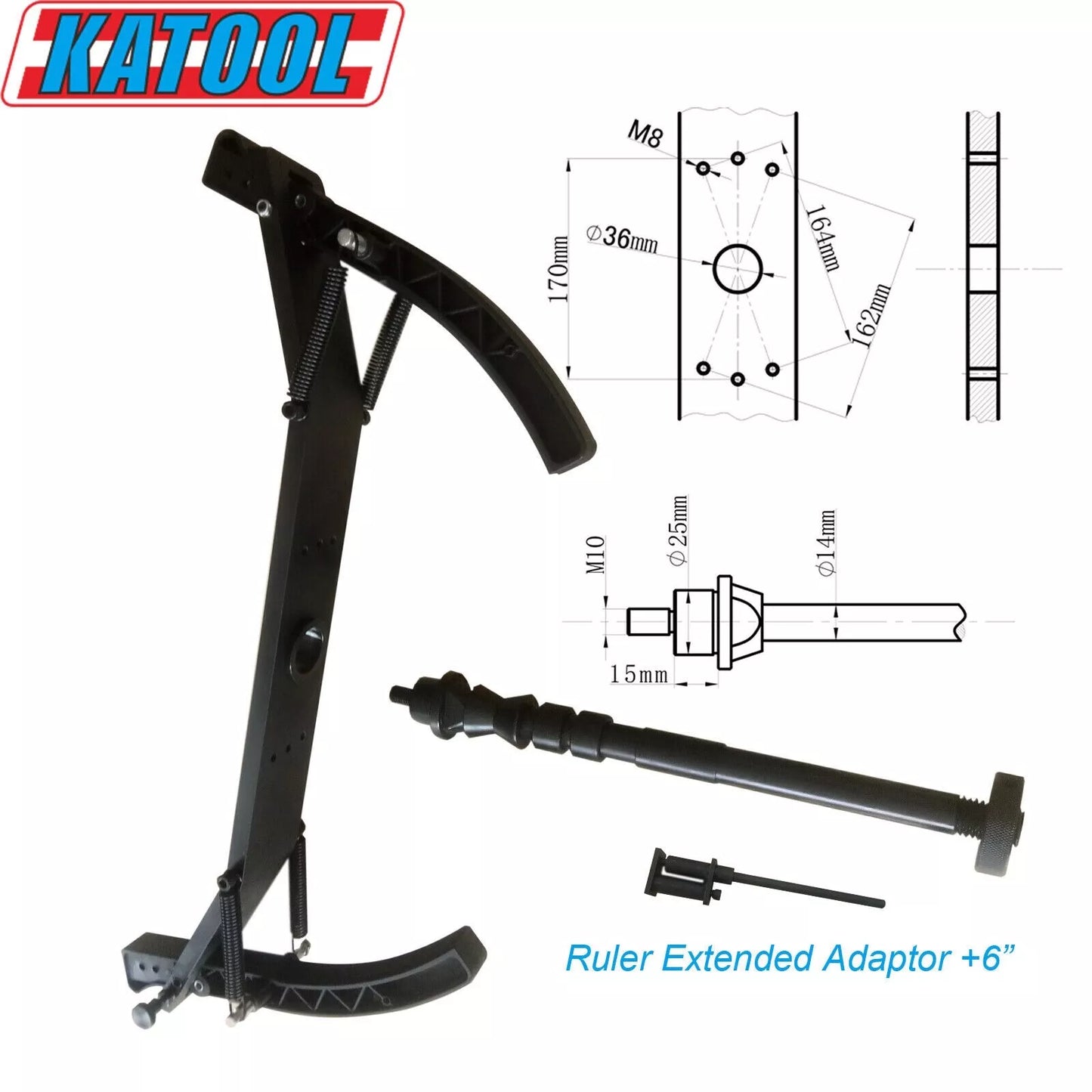 KATOOL KT-T850/KT-B760 Tire Changer Wheel Balancer with Motorcycle Adaptors