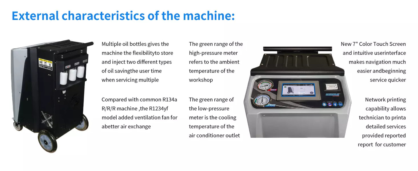 KATOOL Fully Automatic AC Recovery Recycle & Recharge DUAL Machine AC2100