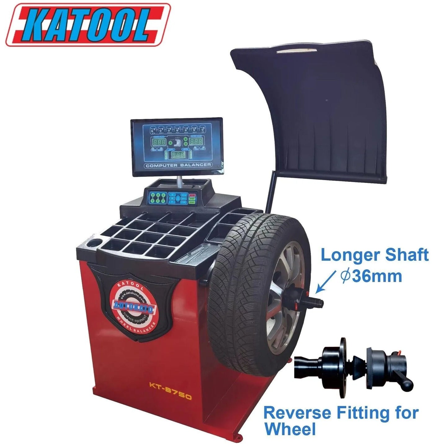 KATOOL KT-T830/KT-B750 Tire Changer & Wheel Balancer Machine Combo Tools