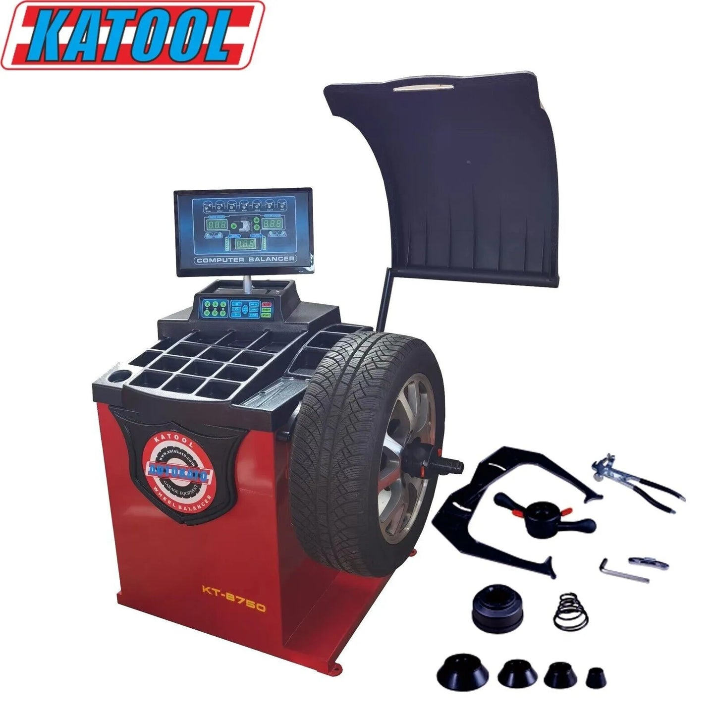 KATOOL KT-T830/KT-B750 Tire Changer & Wheel Balancer Machine Combo Tools