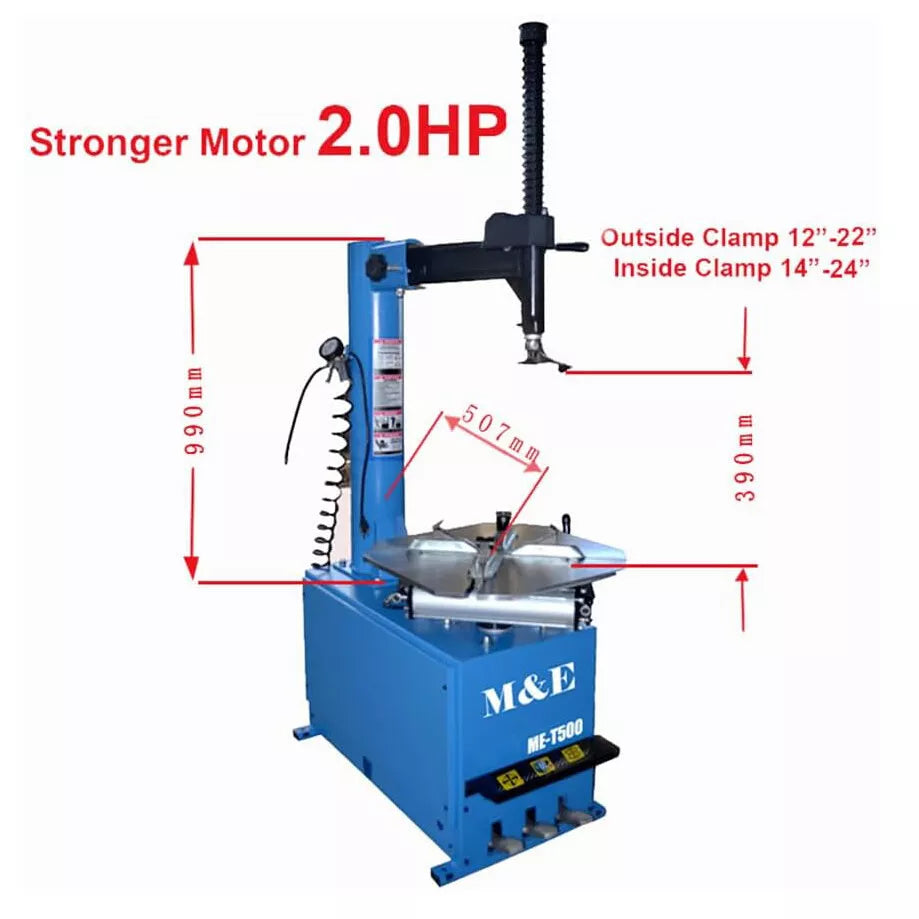 KATOOL ME-T500 2.0HP Swing Arm Tire Changer Wheel 12-24'' Tire Changer Machine